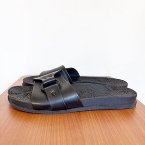 Reef Cushion Soho Cruz Slide Sandals in Black size 10